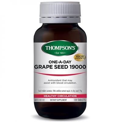  Thompson汤普森葡萄籽精华19000mg 120粒 贾静雯推荐 高OPC