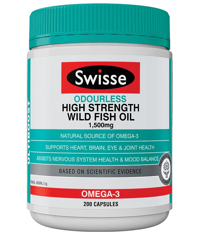 swisse野生深海鱼油1500mg 200粒 swisse鱼油 swisse深海鱼油