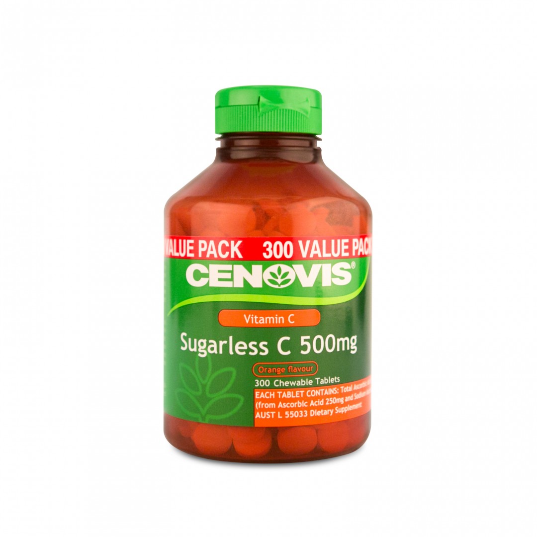 Cenovis 圣诺无糖维生素C咀嚼片 500mg 300粒 圣诺无糖VC cenovis无糖VC